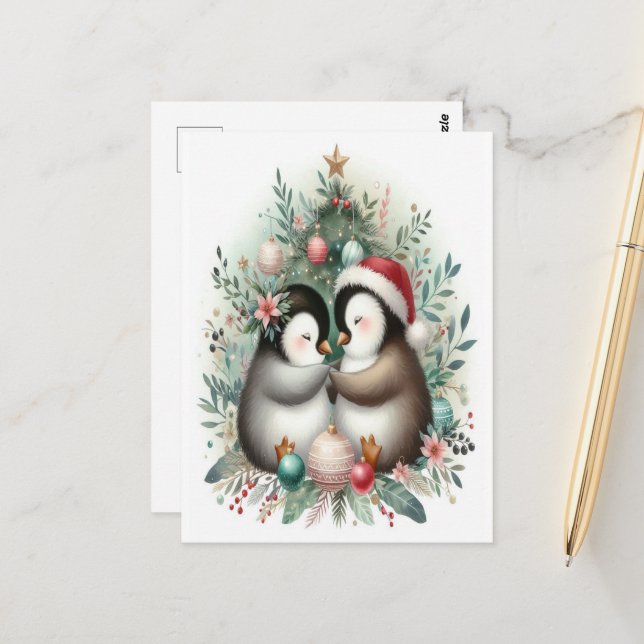 Postal Pingüinos navidades 4 (Anverso/Reverso In Situ)