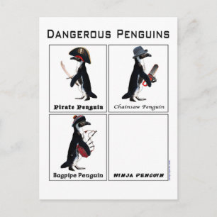 Postal pingüinos peligrosos