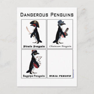 Postal pingüinos peligrosos