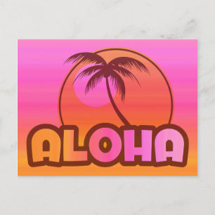 Postal Pink Aloha Palm