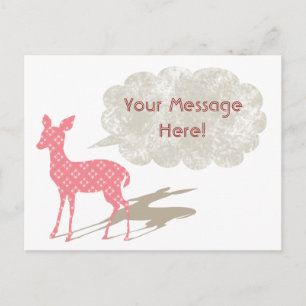 Postal Pink Bambi Personalizado de todas las ocasiones