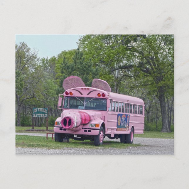 Postal Pink Ben Wheeler, Texas, Autobús Hogfest (Anverso)