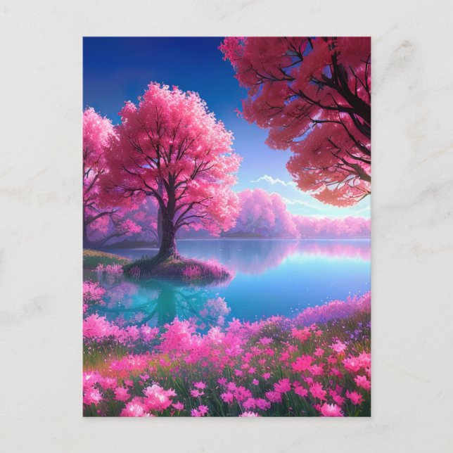 Postal Pink Blossom Haven (Anverso)