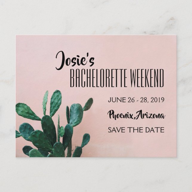Postal Pink Cactus Bachelorette Weekend (Anverso)
