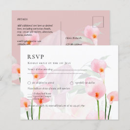 Postal Pink Calla Lily Bouquet Wedquet RSVP