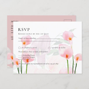 Postal Pink Calla Lily Bouquet Wedquet RSVP