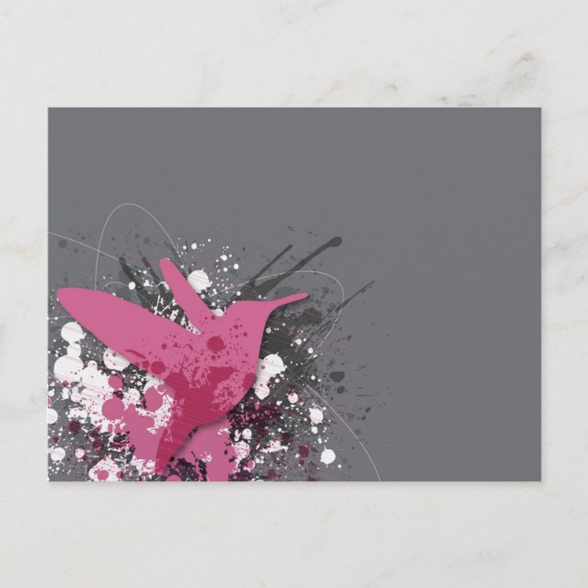 Postal Pink Colibri (Anverso)