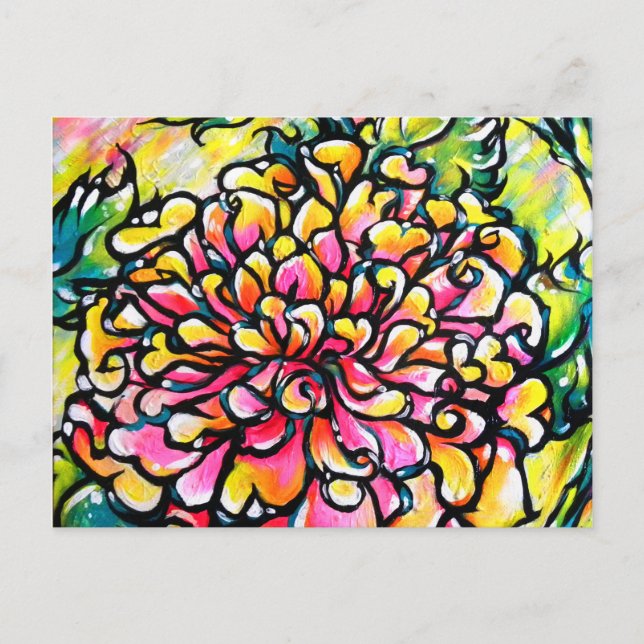 Postal Pink Dahlia (Anverso)