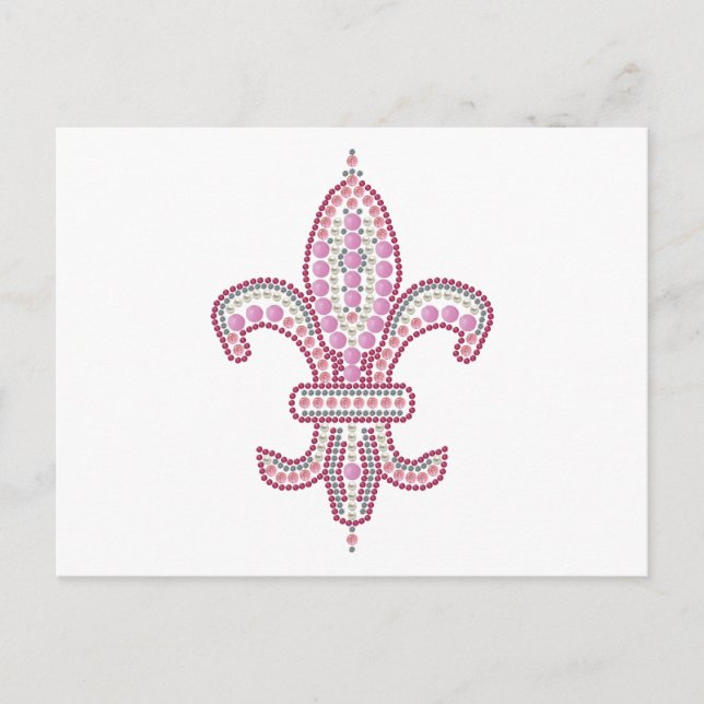 Postal Pink Fleur de Lis (Anverso)