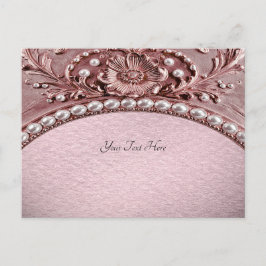 Postal Pink Flower Postcard