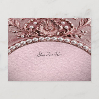 Postal Pink Flower Postcard