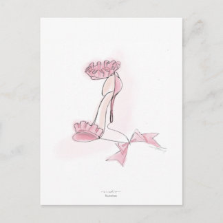 Postal Pink Frilled High Heels Illustration