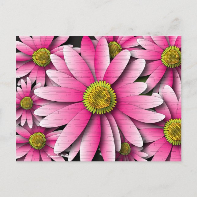 Postal Pink Gerbera Daisy Postcard (Anverso)