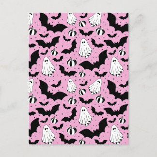 Postal Pink ghosts, bats and pumpkins