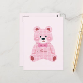 Postal Pink Gingham Teddy