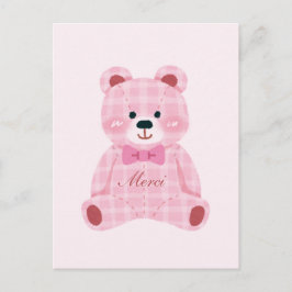 Postal Pink Gingham Teddy