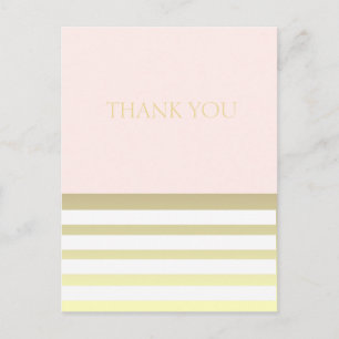 Postal Pink & Gold Personal o Business Gracias
