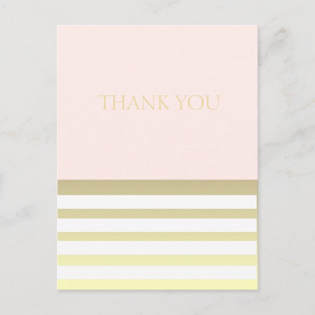 Postal Pink & Gold Personal o Business Gracias (Anverso)
