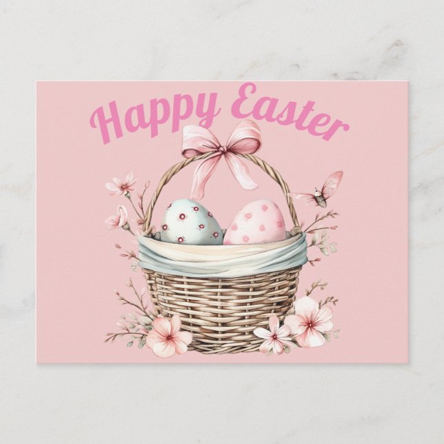 Postal Pink Happy Easter (Anverso)
