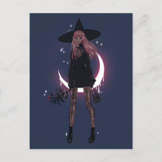 Postal Pink Luna Witch