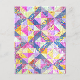 Postal Pink Patchwork Quilt