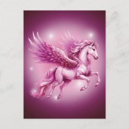 Postal Pink Pegasus Bonito Fantasy
