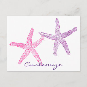Postal Pink Purple Starfish Thunder_Cove