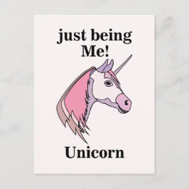 Postal Pink Purple Unicorn Head