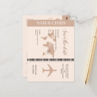 Pink Salmon Boarding Pass World Map Travel