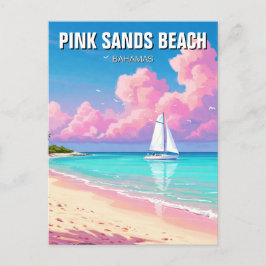 Postal Pink Sands Beach Bahamas Travel