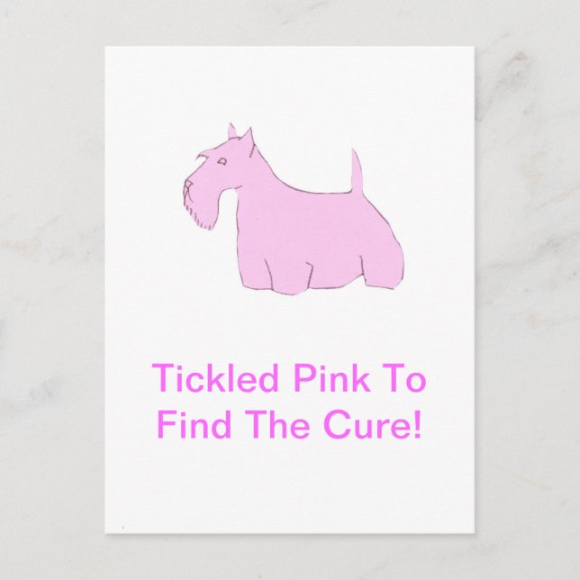 Postal Pink Scottish Terrier (Anverso)