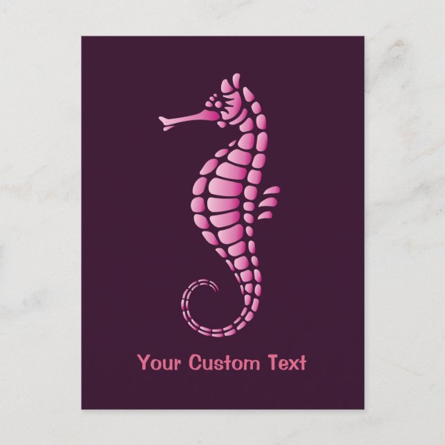 Postal Pink Seahorse (Anverso)