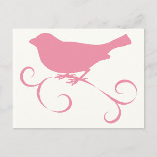 Postal Pink Sparrow con cinta de opciones
