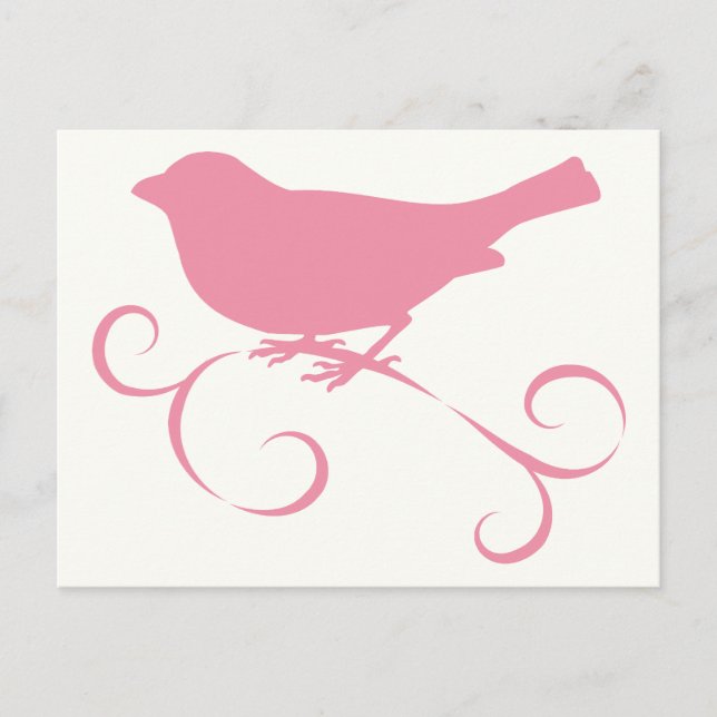Postal Pink Sparrow con cinta de opciones (Anverso)
