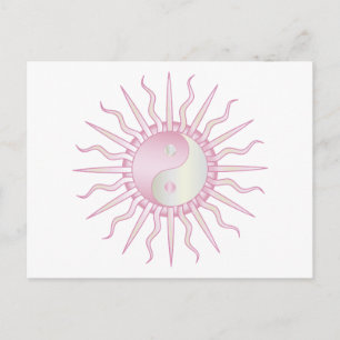 Postal Pink Starburst Yin Yang