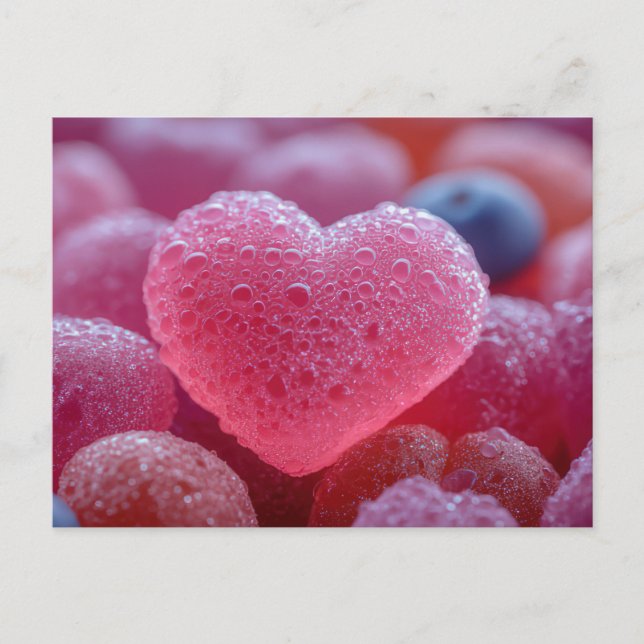 Postal Pinke Herzen aus Zucker Valentinstag (Anverso)
