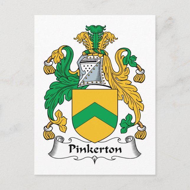 Postal Pinkerton Family Crest (Anverso)