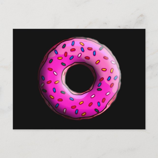Postal Pinky Donut con rociadores coloridos + tus ideas (Anverso)