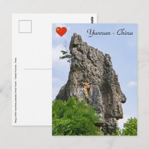 Postal pinnáculos de Shilin Bosque de Piedra - Yunnan,Chi