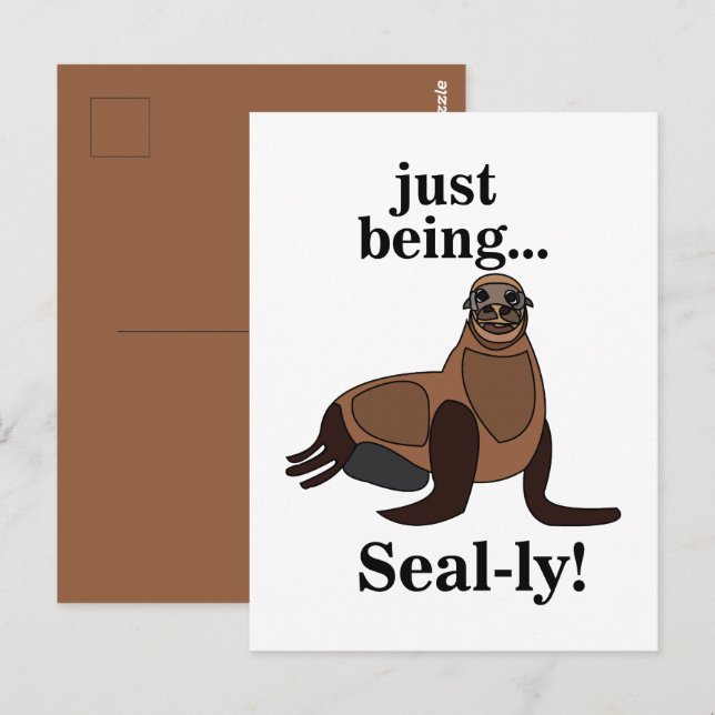 Postal Pinnipeds Seal Funny (Anverso / Reverso)