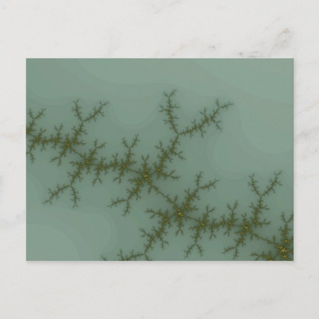Postal Pino de nieve - Arte fractal (Anverso)