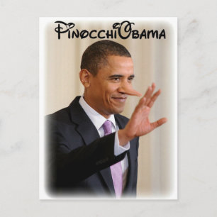 Postal Pinocho de Obama