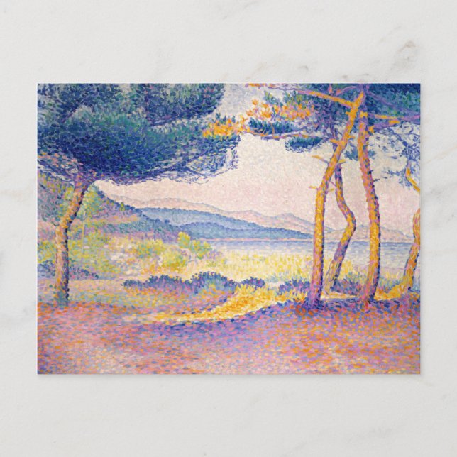 Postal Pinos a lo largo de la costa (Anverso)