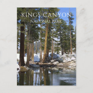 Postal Pinos, Nieve, Lago Sequoia, Parque Nacional Kings