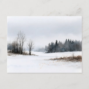 Postal Pinos Susurrantes Invierno Nevado