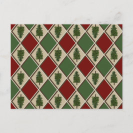 Postal Pinos y Harlequin Postcard