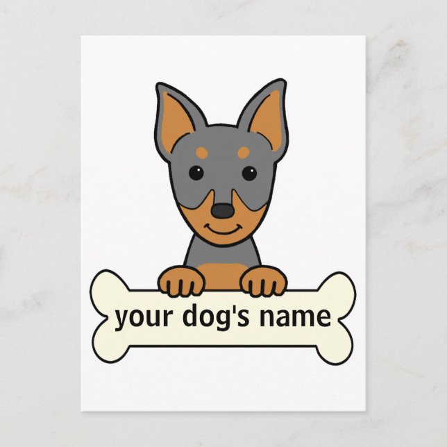 Postal Pinscher en miniatura personalizada (Anverso)