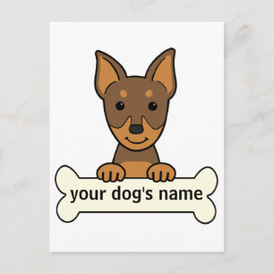 Postal Pinscher en miniatura personalizada