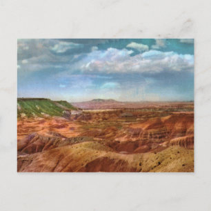 Postal pintada del vintage del desierto