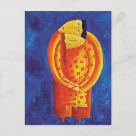 Postal Pintado acrílico de arte contemporáneo